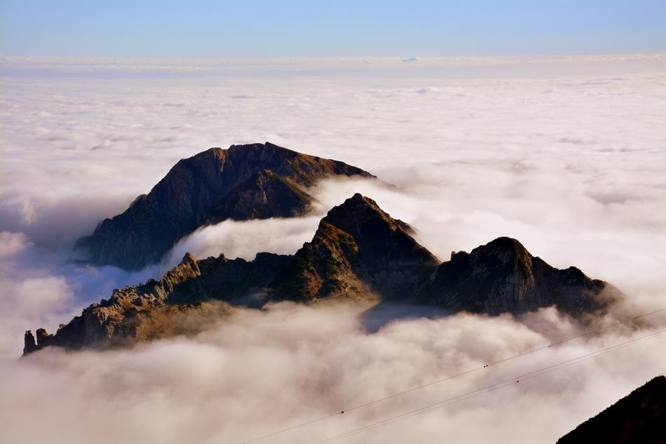 Mountains Clouds Sky