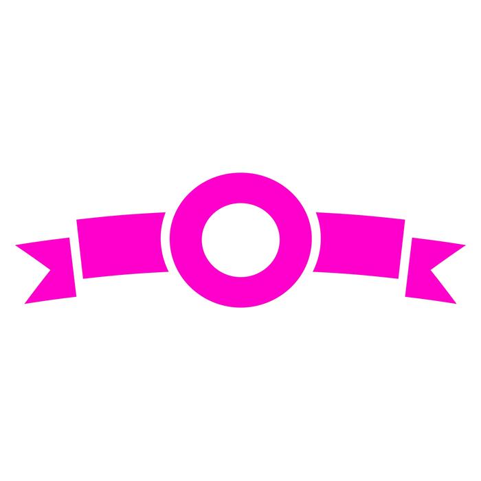 pink ribbon with a circle