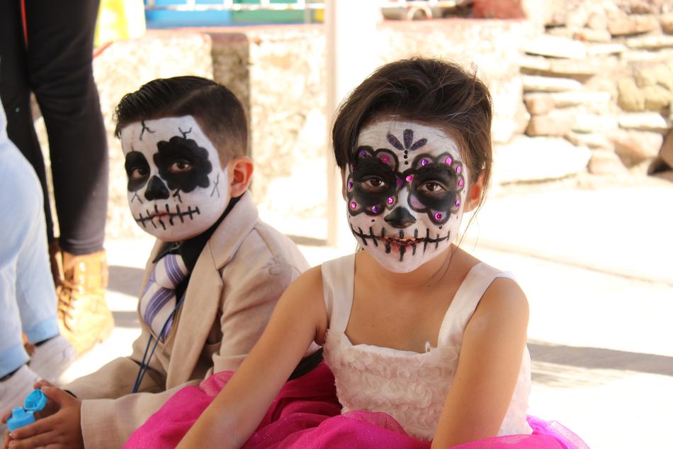 children in funny makeup