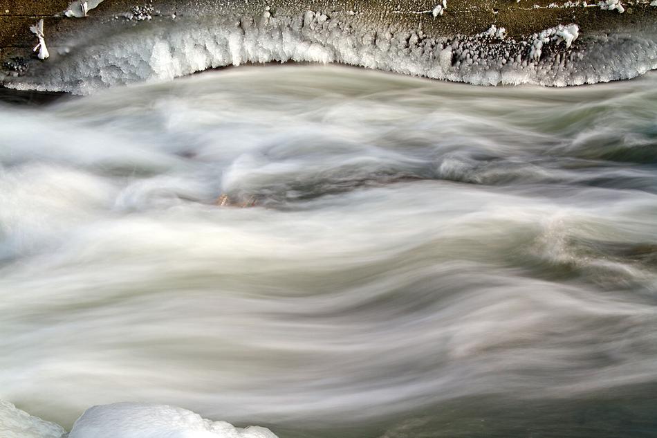 cold river water