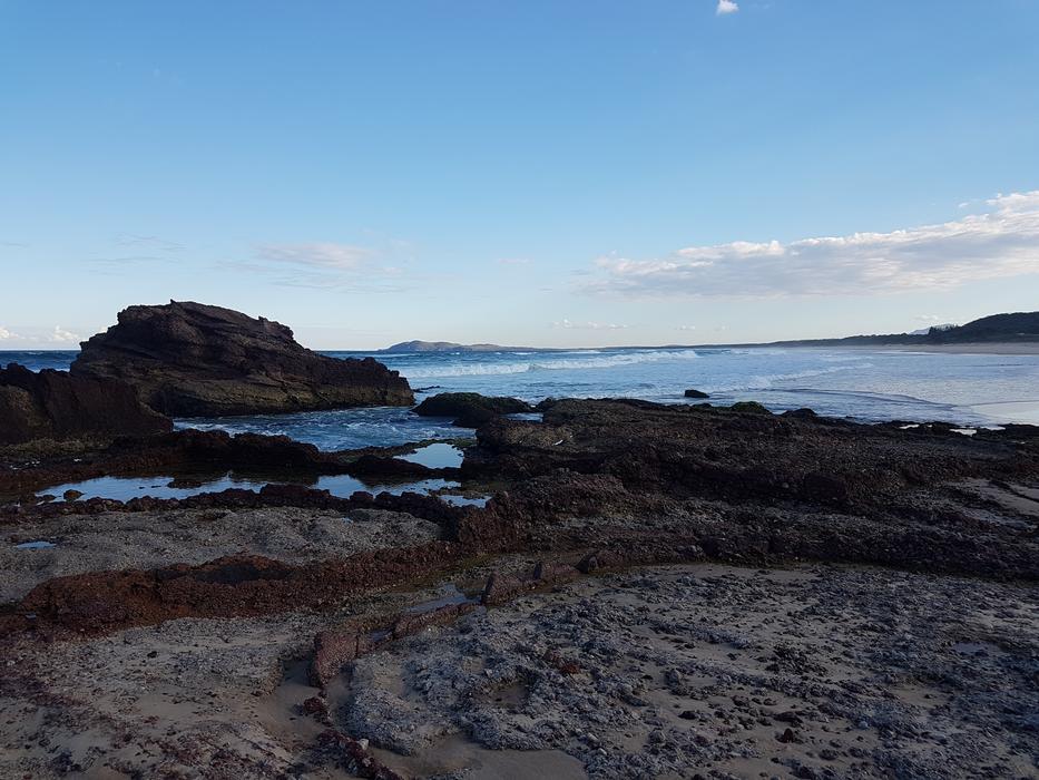 beach landscape by the sea on the rocks