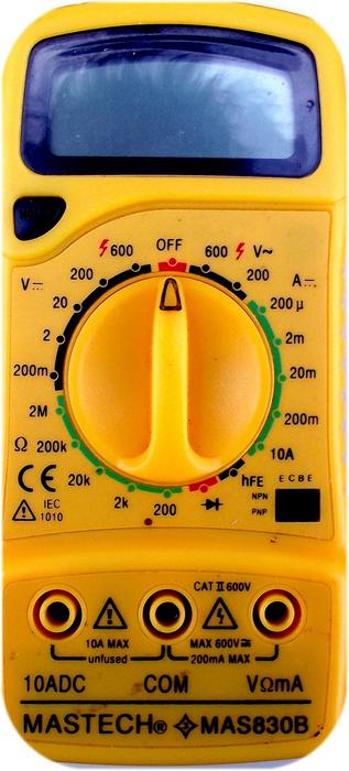Model of the colorful multimeter, with the switch and buttons