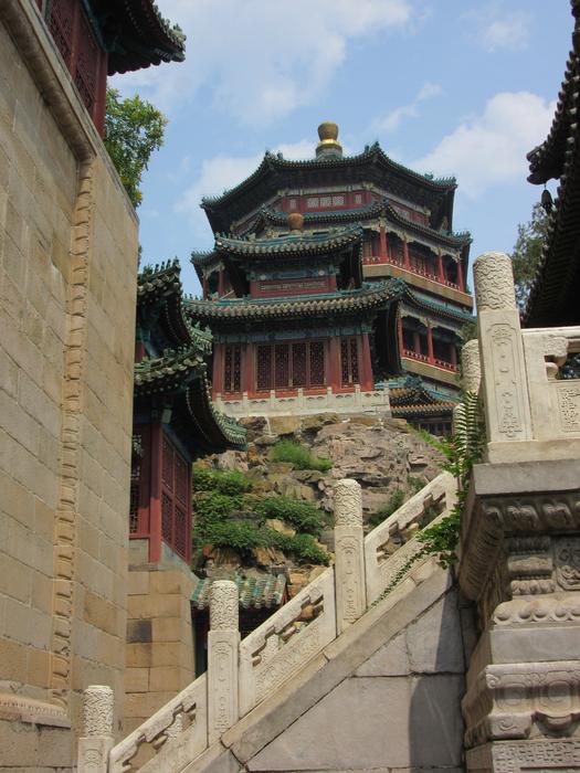Chinese building by the stairs