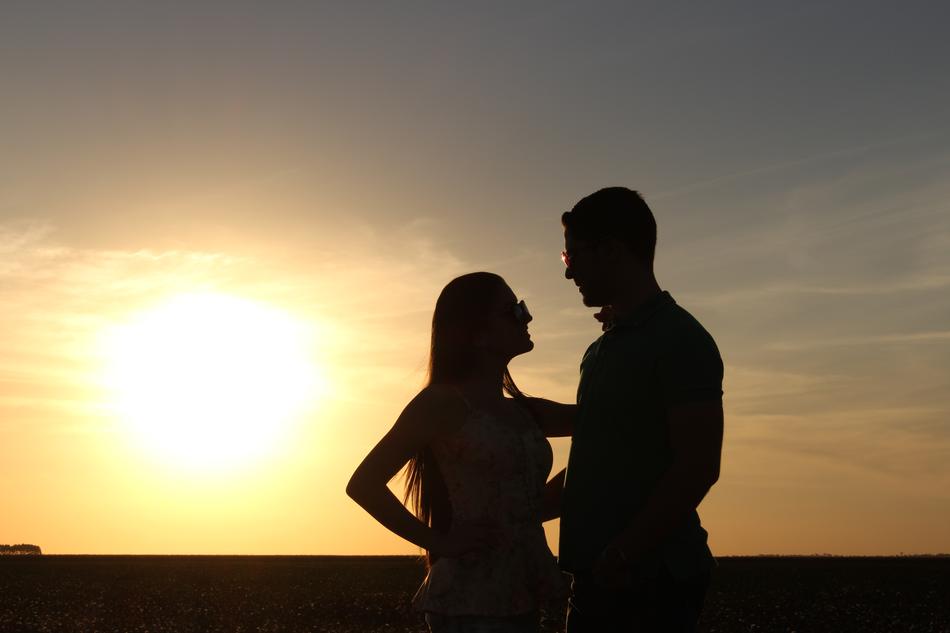 Love Story Silhouette at Sunset
