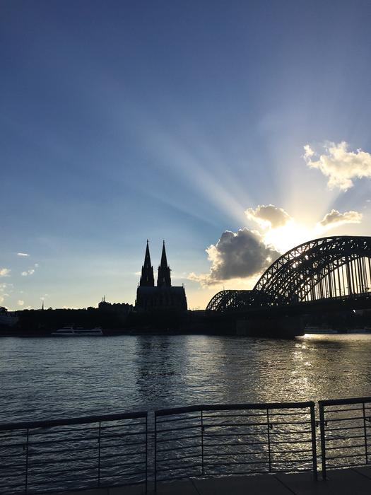 a sunbeam over the bridge