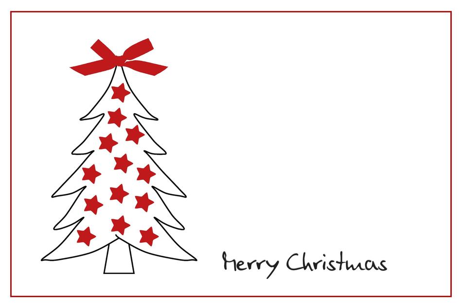 christmas card christmas map red