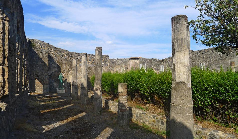 stone pillars by the road
