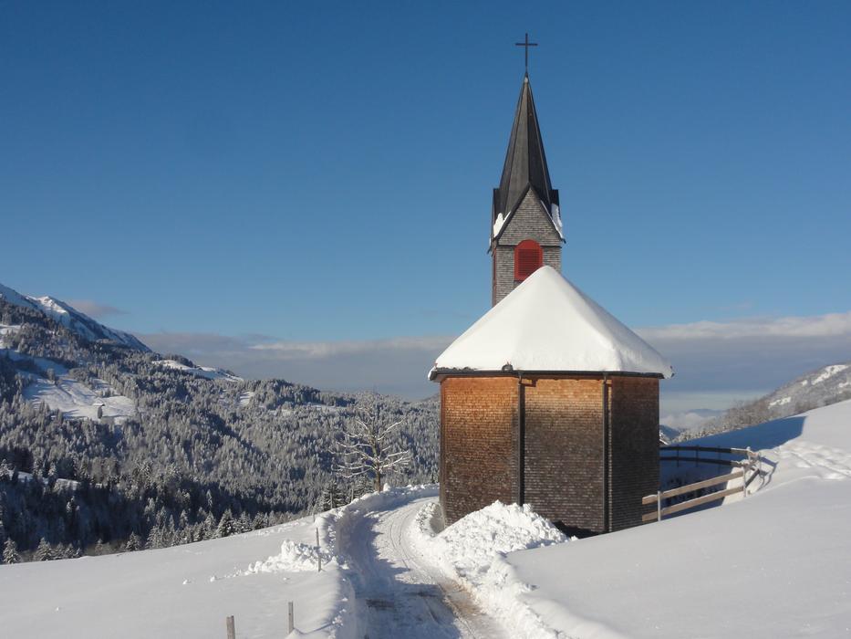 Winter Chapel Away Sky
