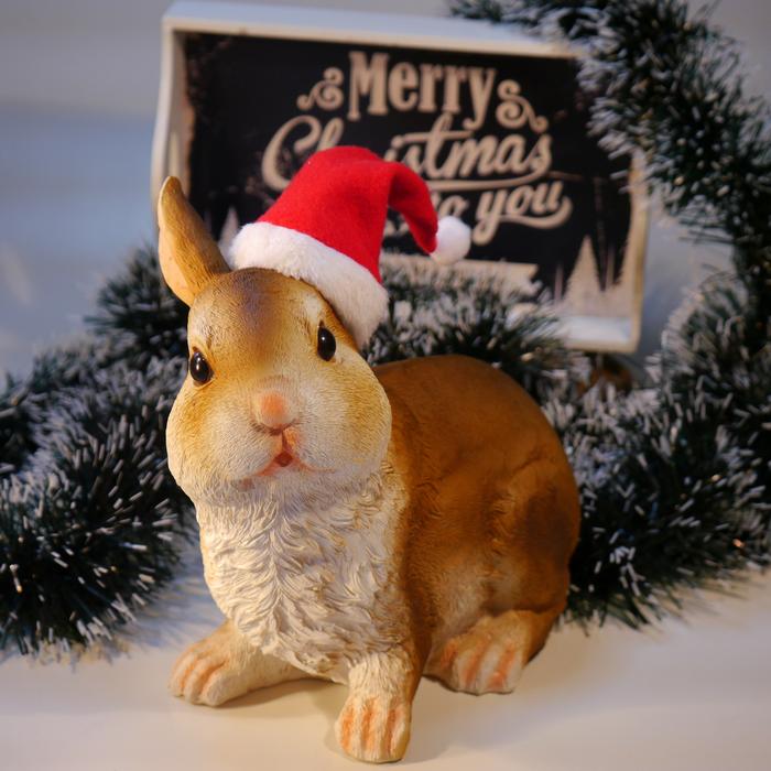 Christmas bunny in a hat