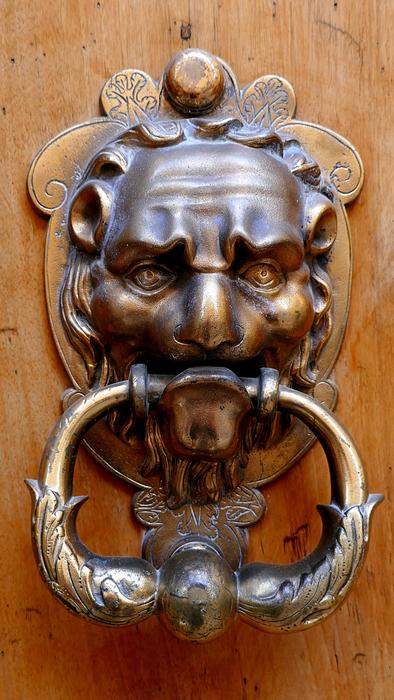 old iron door handle