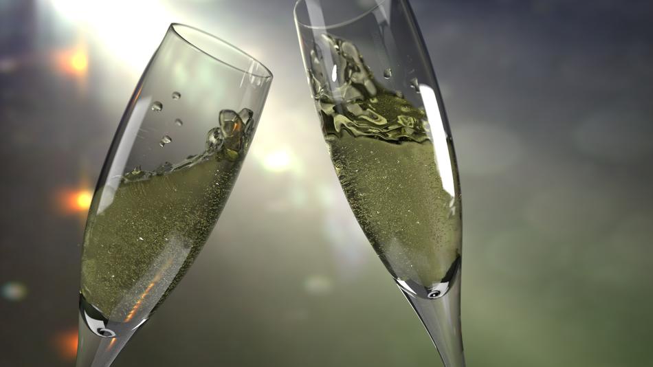 alcoholic beverage in glasses