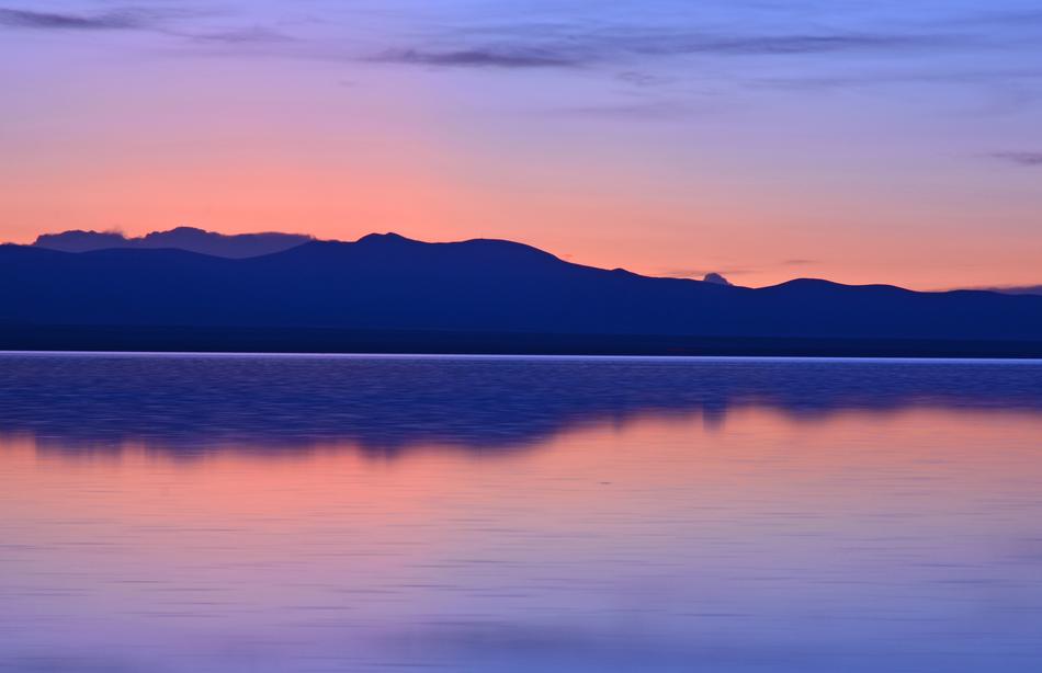 evening sunset landscape in the mountains
