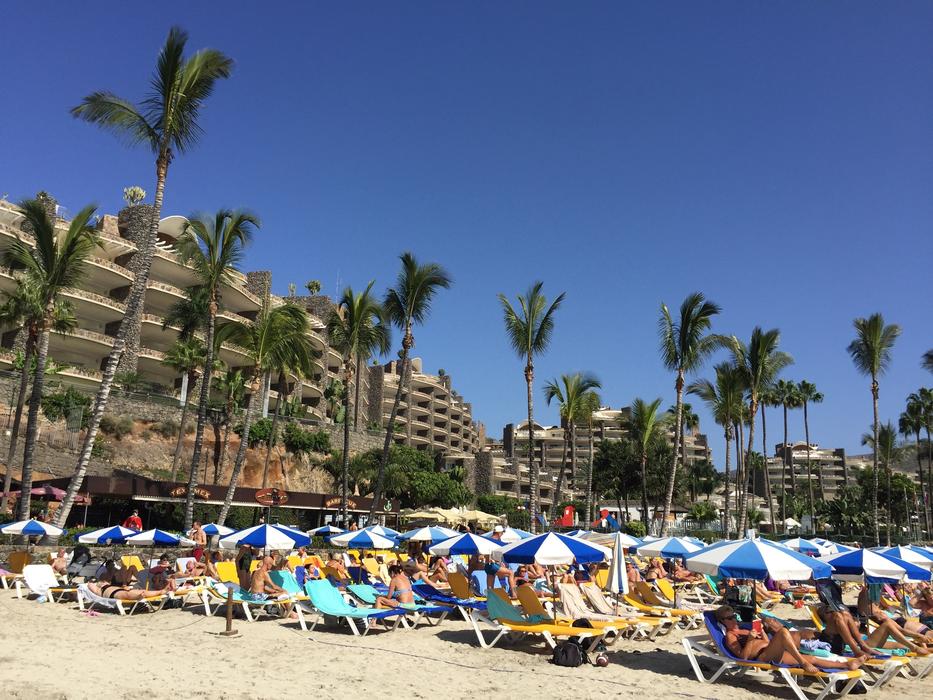 beach season under umbrellas