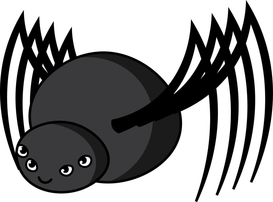 black friendly spider
