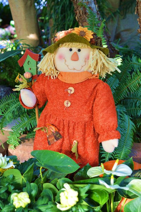cloth doll by the grass