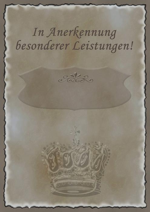 Decorative certificate with patterns