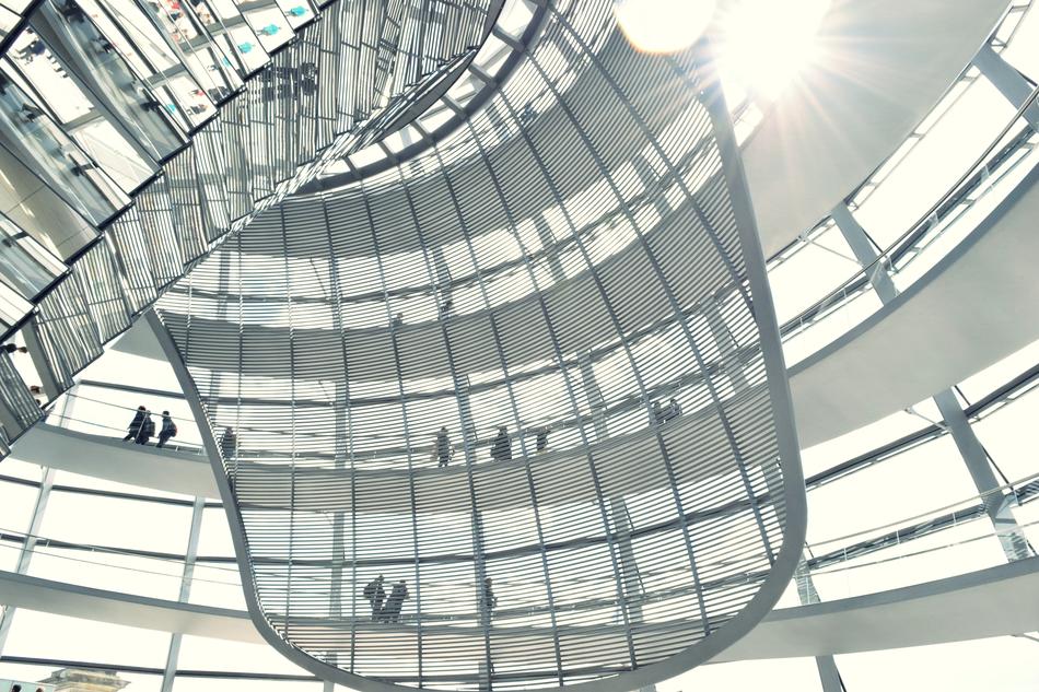 The modern Reichstag dome is a glass dome built at the top of the reconstructed Reichstag building in Berlin