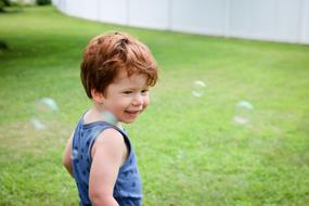 Boy with Bubbles
