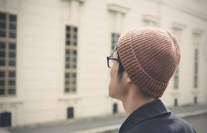 man in beanie and eyeglasses