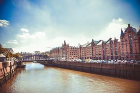 Architecture and water Channel in City