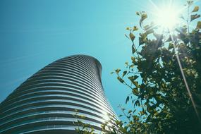 designer round building in the sun