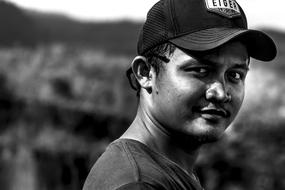 young Man in cap, portrait