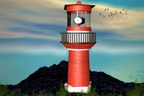 lighthouse water sea coast tower