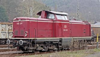 old train on the railroad