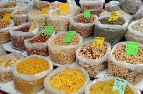 sale of various nuts