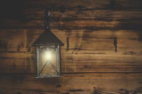 Lantern Wooden Wall Rusztikal