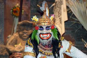 an evil mask at a masquerade party