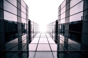 low angle shot of a glass building