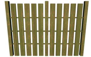 green wood fence drawing