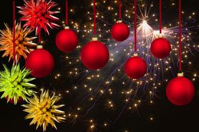 red christmas background card drawing