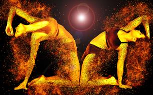two graceful flexible women