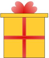 present christmas box illustration