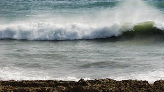 Wave Smashing Beach view
