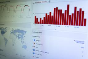web design graphs on the monitor