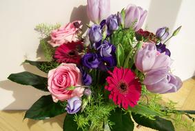 bouquet of flowers in a vase on the table