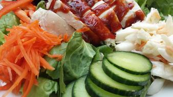 Healthy tasty vegetables and meat