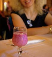 sweet delicious dessert in glass