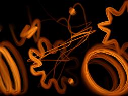 background with abstract light traces at darkness