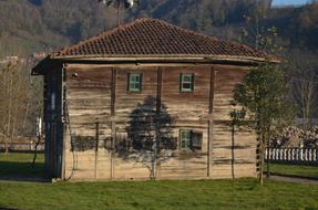 old wooden house in the village