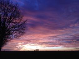 Evening Sky purple Sunset