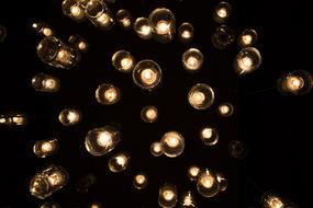 Spotlights Ornaments in a dark