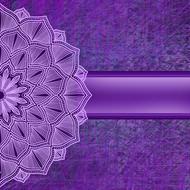 background mandala purple ribbon drawing