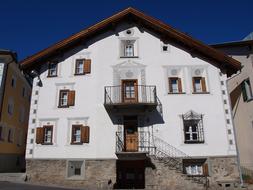 old house with a white facade in Switzerland