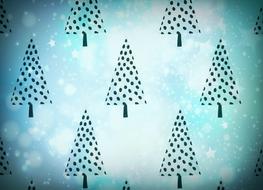 background christmas winter tree drawing