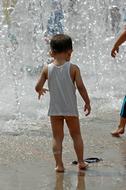 kids splashing in water