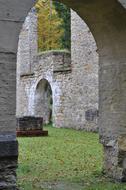 Ruin Church in Park Upper danube